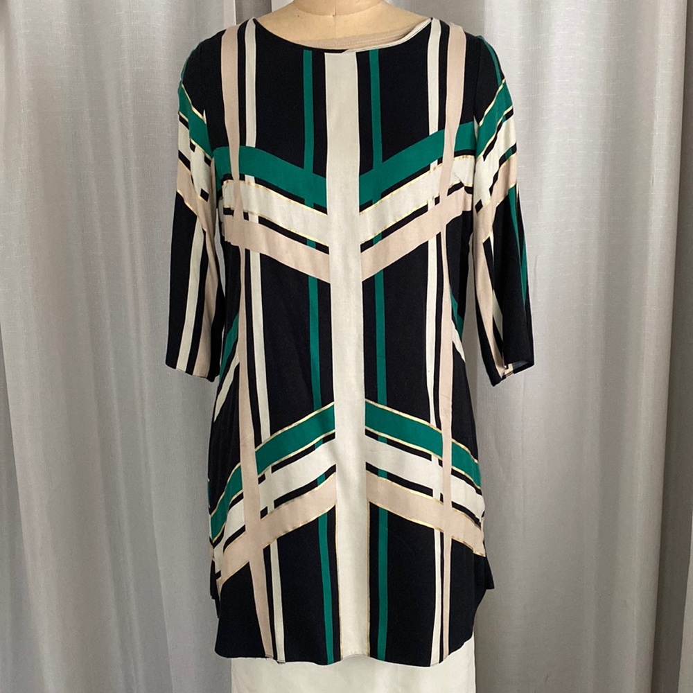 Tunic or dress block color 3/4 sleeve